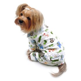 Zoo Animals Flannel Pajamas with 2 Pockets - XL