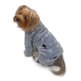 Ultra Thick Plush Penguins Turtleneck Pajamas  - XL