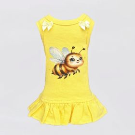 Queen Bee Dog Dress (Color: yellow, size: SM)