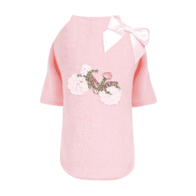 Bicycle Dog Sweater (Color: Baby Pink, size: LG)