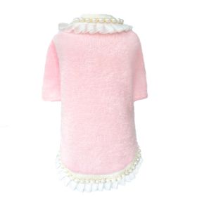 Dream Pearls Dog Sweater (Color: Baby Pink, size: XS)